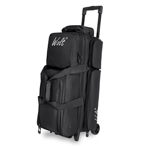 Bolsa <span class=keywords><strong>de</strong></span> Bolos <span class=keywords><strong>de</strong></span> Tela Oxford para 3 Bolas con Ruedas - Portátil para Uso en Interiores, para 3 Bolas y Accesorios - Asa Retráctil Extensible - Product Image 1