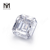 Diamants synthétiques de qualité supérieure, taille Asscher, couleur D VS1, 3 carats, en vrac, fabriqués en laboratoire, de la marque Messi Gems Factory Stock.