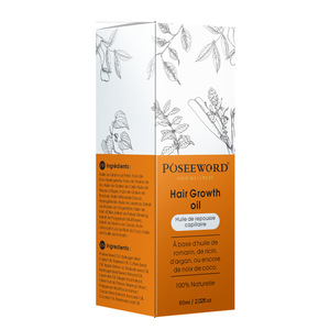 Sérum d'huile de ricin et de romarin biologique pur naturel, marque privée, huile essentielle pour le soin du cuir chevelu et des cheveux, favorisant la croissance capillaire, huile nourrissante - Product Image 2