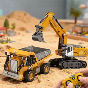 Telecomando per Carrello Elevatore in Scala 1:64, Camion Ribaltabile a Proporzioni Reali, Mini Escavatore in Lega a <span class=keywords><strong>Velocità</strong></span> Variabile - Product Image 1