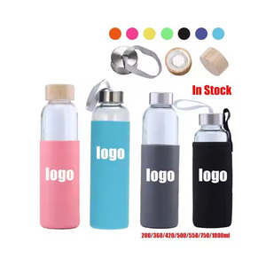JM Top Vente <span class=keywords><strong>Promo</strong></span> Bouteille D'eau En Verre Haute Isolation Thermique Différents Types En Acier Inoxydable Matériel Bambou Couvercle Nouvel Usage Domestique - Product Image 4