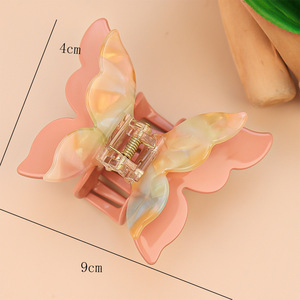 Pinza de Pelo de Acetato de Doble Capa Estilo Francés <span class=keywords><strong>Popular</strong></span> YJL, Pinza de Pelo de Mariposa Personalizada, Exquisita, Romántica y Elegante para Niñas - Product Image 4