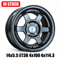 Jantes en stock 14x5.5 4x100 4x114.3 ET38mm pour voitures de tourisme JDM Civic Accord Integra Drift Track Racing