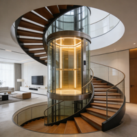 Ascenseur hydraulique personnalisé à profil bas pour maison privée, conception sans fosse, compact, pour villa résidentielle, idéal pour petite famille, maison privée