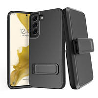 Étui de téléphone antichoc en TPU+PC avec design blindé et étui ceinture intégré pour S22 Plus, personnalisé en usine, vente en gros