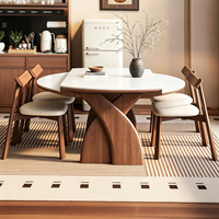 Ensemble de table et de chaises à manger en bois moderne, adapté aux appartements, villas, restaurants et mobilier de maison
