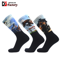 Logo personnalisé 360 Impression Chaussettes Équitation Coton Nylon Chaussettes équestres Sport Hommes Chaussettes