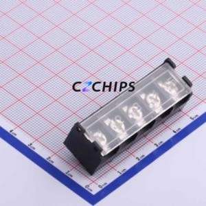 HB9500SS-9.5-5P Barrier Terminal Block Through hole Component (THT),P=9.5mm Connector With Cover Plate 9.5mm 1x5P Straight Pin - Product Image 1