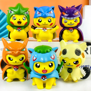 Lot de 6 figurines Pikachu en PVC de la série <span class=keywords><strong>Anime</strong></span> Sleeping, accessoires de décoration pour voiture, vente en gros - Product Image 4