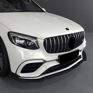Amp-Z Front Bumper Lip Splitter Piano Black Carbon Fiber Texture For Mercedes-Benz GLC63 AMG X253 2016-2019 - Product Image 2