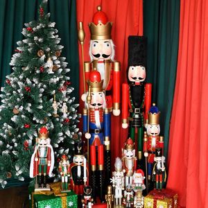 Spot <b>Large</b> Wood Nutcracker Soldier Puppet 150CM Eco-friendly Factory Christmas Decoration Hotel Crafts Ornaments Traditional - Product Image 1