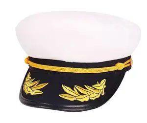 Günstiger Fabrik preis Adult Captain Hat Fleck Yacht boot Navy Sailor Sea Marine Navy Officer Cap Hat