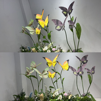 Décorations personnalisées de grands papillons de fleurs géantes en papier pastel pour fête de mariage