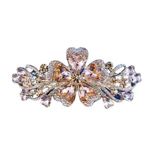 Élégante épingle à cheveux coréenne en cristal et strass, grande pince à ressort, accessoire de cheveux haut de gamme pour femme, style demi-tête, un seul mot - Product Image 5