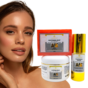 Set per la Cura della Pelle con Siero Sbiancante L-Glutathione, Sapone Esfoliante al Kojic, Crema Idratante Viso e Retinolo - Product Image 2