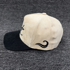Gorra <span class=keywords><strong>de</strong></span> Pana Personalizada <span class=keywords><strong>de</strong></span> 5 Paneles con Bordado, Gorra <span class=keywords><strong>de</strong></span> Pana y Gamuza con Visera Curva Vintage, Gorra <span class=keywords><strong>de</strong></span> Béisbol Retro para Hombre - Product Image 2