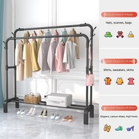 Porte-vêtements pliant sur pied en plastique, design moderne et minimaliste pour la maison, balcon et chambre, séchage et rangement intérieur