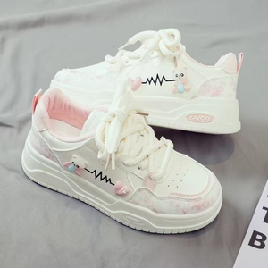 Nuevas Zapatillas Blancas para Mujer, Versátiles, Estilo Deportivo, con Suela Gruesa, Sensación de Internet, Estilos de Primavera y Otoño - Product Image 3