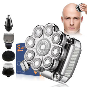Rasoir Électrique Multifonctionnel 9D à Prix Abordable pour Hommes Chauves, Tondeuse 6-en-1 Rechargeable Sans Fil pour Barbe et Nez - Product Image 1