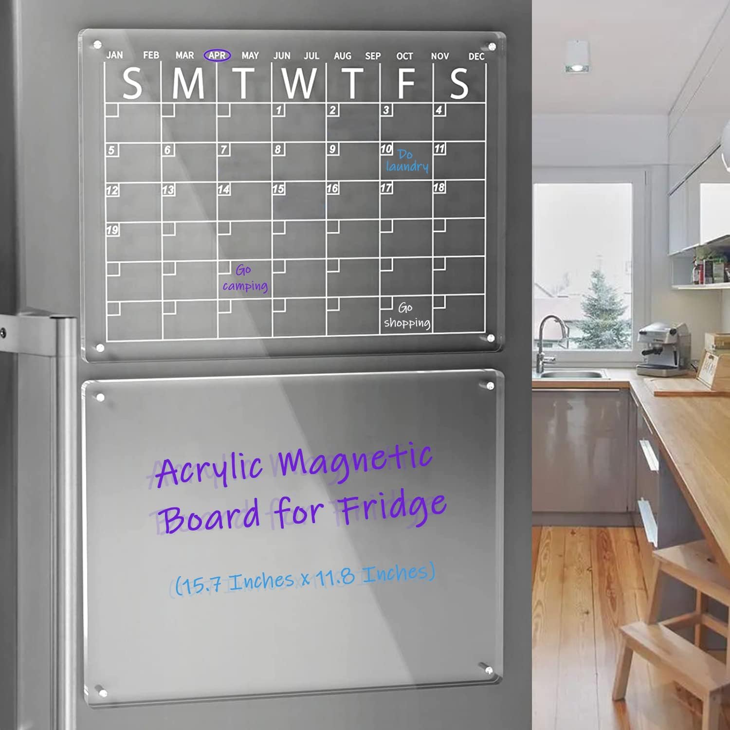 Современная акриловая доска без царапин для сухого стирания, Магнитная акриловая доска для холодильника