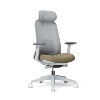 Chaise de bureau pivotante en maille respirante avec accoudoirs 4D, chaise de conférence moderne pour personnel