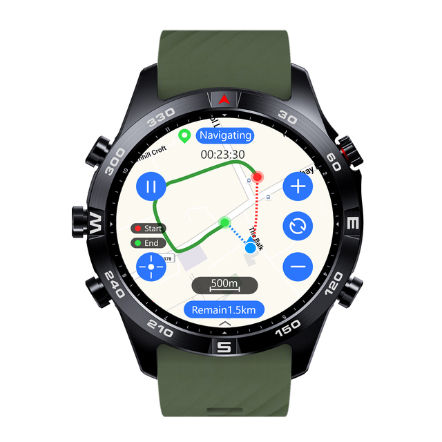 Rugged IP68 Waterproof Offline Map Smartwatch Real-Time GPS Navigation Intelligent Voice Interaction 170+ Sports Modes Wholesale