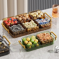 Boîte de rangement en plastique de luxe avec compartiment divisé Plateau à fruits pour le salon