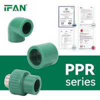 IFAN Chine Usine PPR Fabricant OEM 20mm 110mm Eau Plomberie Vert PPR Raccords Tee