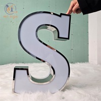 Enseigne lumineuse 3D personnalisée à lettres en relief, éclairée sur le devant et le dos, logo lumineux double face pour vitrine commerciale