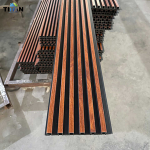 Decorazione resistente Uv composito Wpc <span class=keywords><strong>rivestimento</strong></span> della parete Pannello Murale Esterno Wpc tavole di legno - Product Image 1