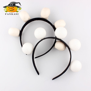 Diadema con diseño de calavera de Halloween de Fankasi con ojos rojos para niñas, accesorio para fiesta de disfraces - Product Image 4