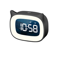 Réveil numérique de bureau lampe de nuit table mignonne enfants sommeil machine sonore lumières réveil