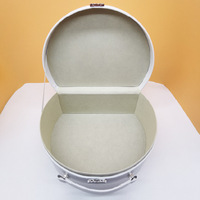 Boîte cadeau en cuir semi-circulaire personnalisée, étui d'emballage cosmétique, boîte de rangement pour bijoux, logo imprimé