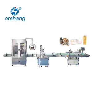 Automatic Cosmetic Paste Cans Sauce Alcohol Gel Filling Capping and Labeling Machine Production Line