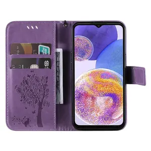 Funda de cuero con tapa en relieve de árbol para <span class=keywords><strong>Samsung</strong></span> <span class=keywords><strong>Galaxy</strong></span> A15 A16 A35 A36 A53 A54 A55 A56 S25 S24 Plus S23 S22 S21 Ultra <span class=keywords><strong>S20</strong></span> <span class=keywords><strong>FE</strong></span> - Product Image 2