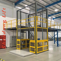 Monte-charge électrique à rail guidé, élévateur vertical hydraulique pour marchandises avec dispositif de sécurité pour le levage de marchandises en entrepôt intérieur