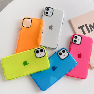 Coque en TPU souple pour iPhone, compatible modèles 12, 11, 13, 7, 8, X XR, transparente, motif néon, OEM, offre spéciale, - Product Image 3