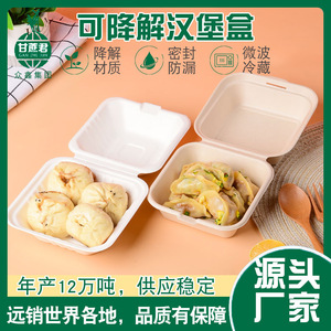 Boîte à lunch jetable en carton blanc pour jus de canne à sucre, idéale pour les repas rapides et les bento - Product Image 5