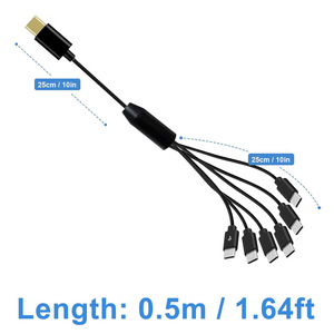 Cable divisor USB <span class=keywords><strong>C</strong></span> PD 6 en 1, cable de carga multi USB <span class=keywords><strong>C</strong></span> a Tipo <span class=keywords><strong>C</strong></span> macho para iP 15 Pro / teléfono Android, tableta, Switch y más - Product Image 5