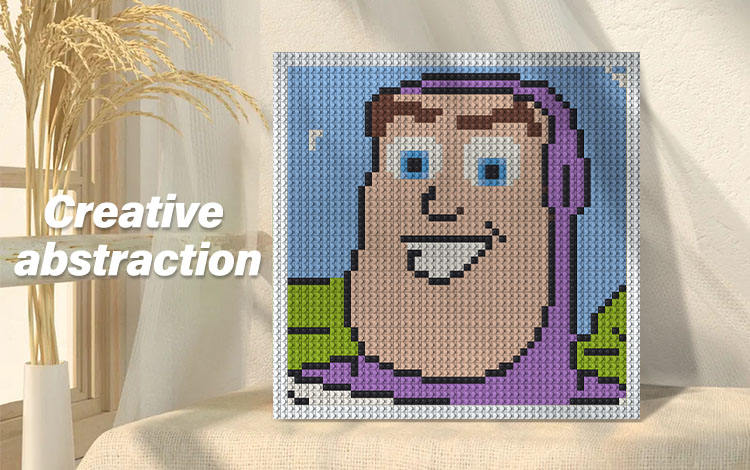 Pixel Art Building Blocks DIY Portrait Picture 48X48