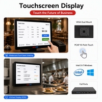 Écran tactile PCAP pour la commande au comptoir de restaurant, logiciel de point de vente Windows, 43 pouces