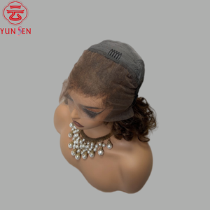 Perruque Lace Front 13x4 en <span class=keywords><strong>Cheveux</strong></span> Humains Remy Chinois 100% Vierges, Base Transparente, Bouclée et Volumineuse pour Femmes - Product Image 2