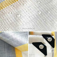 Bâche en PE robuste noire traitée anti-UV pour la protection des machines extérieures, des entrepôts et des marchandises contre la pluie et les dommages du soleil