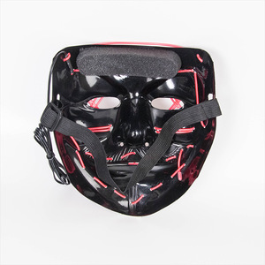 Halloween Neon Mask <b>LED</b> <b>Light</b> up Vendetta Anonymous Party Masks Horror Grimace Bloody EL <b>Wire</b> Masks - Product Image 3