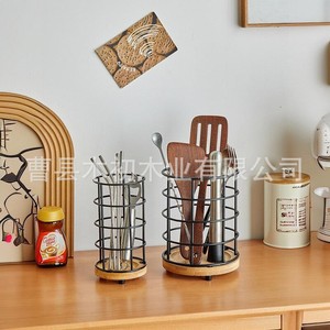 Soporte multifuncional para palillos con cuchara para sopa, soporte para palillos, caja de almacenamiento para utensilios de cocina, cuchara para colgar en la pared - Product Image 4