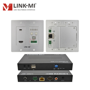 Kit d'extension murale vers boîtier jusqu'à 100 m avec entrées HDMI + <span class=keywords><strong>Type</strong></span>-<span class=keywords><strong>C</strong></span> et prise en charge <span class=keywords><strong>KVM</strong></span> 150 m sous 1080P, 100 m sous 4K60Hz - Product Image 1