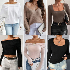 เสื้อสเวตเตอร์ไหมพรมผู้หญิง แขนยาว คอกลม แฟชั่นลำลอง สำหรับฤดูใบไม้ร่วงและฤดูหนาว ปี 2025 จากซัพพลายเออร์ ลดราคา - Product Image 4