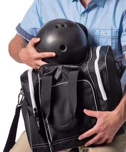 <b>Bowling</b> Ball Bag for Single Ball <b>Bowling</b> Bag Tote for 1 Ball and Shoes with Padded Holder and 2 Pockets - Product Image 1