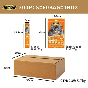 Usine professionnelle d'aliments pour animaux de compagnie Oem Odm crémeux liquable chat humide traite des collations saveur personnalisée collation de nourriture humide pour chats - Product Image 2