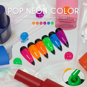 Ghiaccio NOVA Pop Gel al <span class=keywords><strong>Neon</strong></span> colore smalto all'ingrosso Hema materiale libero <span class=keywords><strong>Neon</strong></span> fluorescente Uv Gel Set smalto per unghie - Product Image 3
